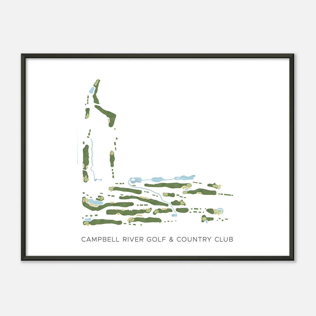 Print of Campbell River Golf & Country Club Modern Map