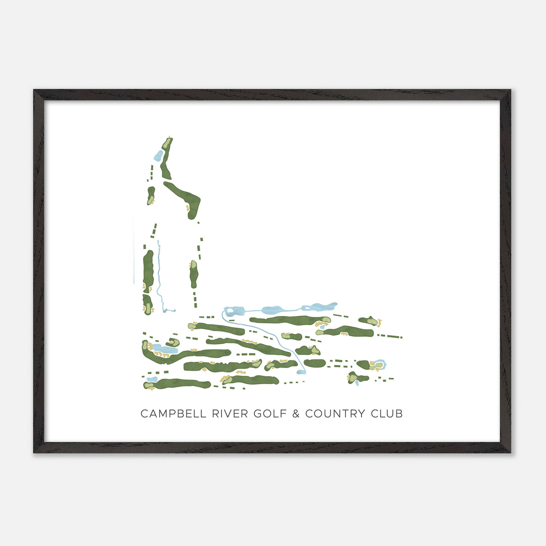 Print of Campbell River Golf & Country Club Modern Map
