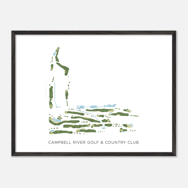 Print of Campbell River Golf & Country Club Modern Map