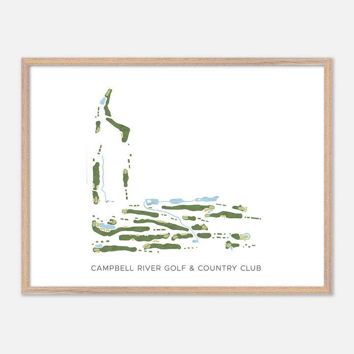 Print of Campbell River Golf & Country Club Modern Map