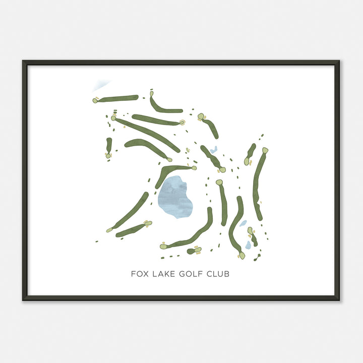 Print of Fox Lake Golf Club Modern Map