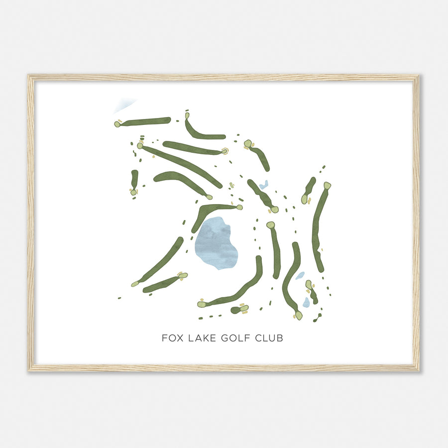 Print of Fox Lake Golf Club Modern Map