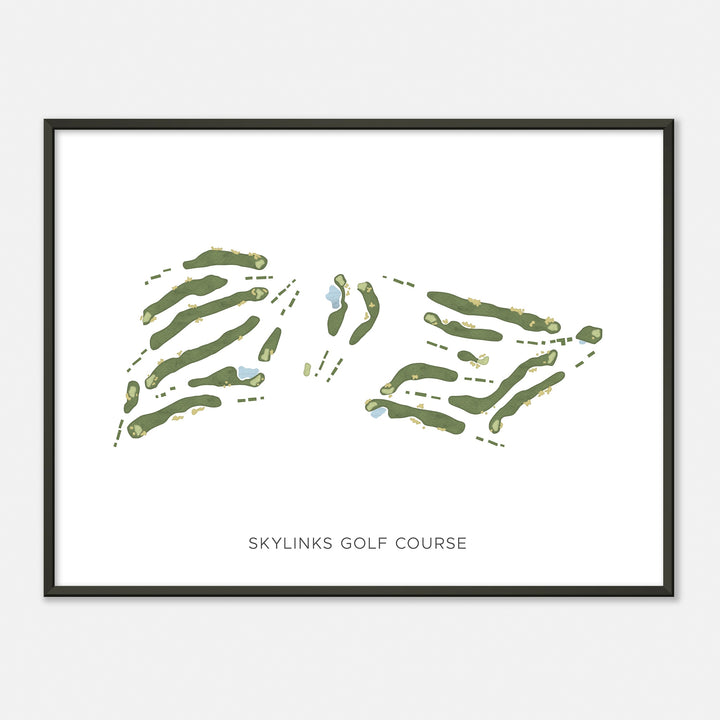 Print of Skylinks Golf Course Modern Map