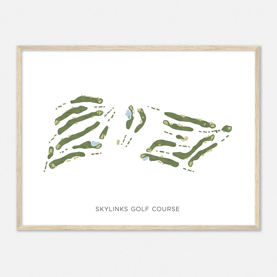 Print of Skylinks Golf Course Modern Map