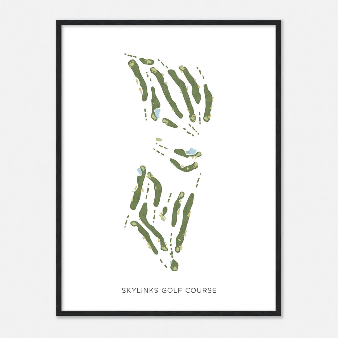 Print of Skylinks Golf Course Modern Map