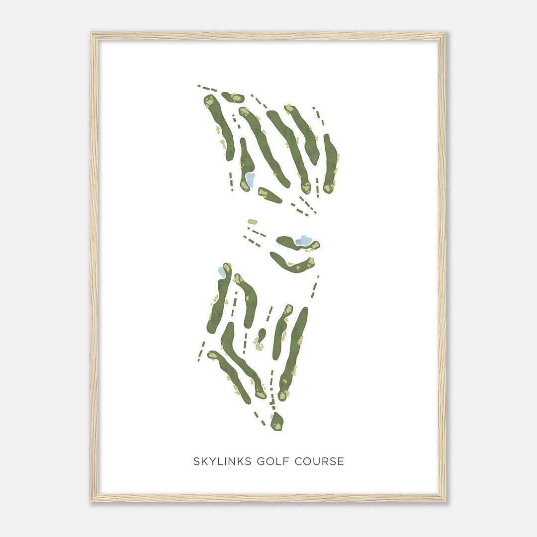 Print of Skylinks Golf Course Modern Map