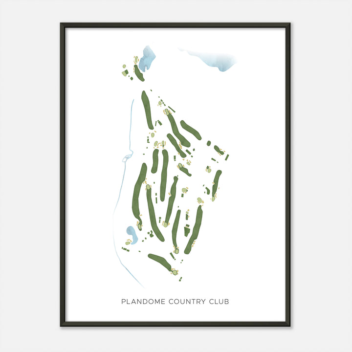 Print of Plandome Country Club Modern Map