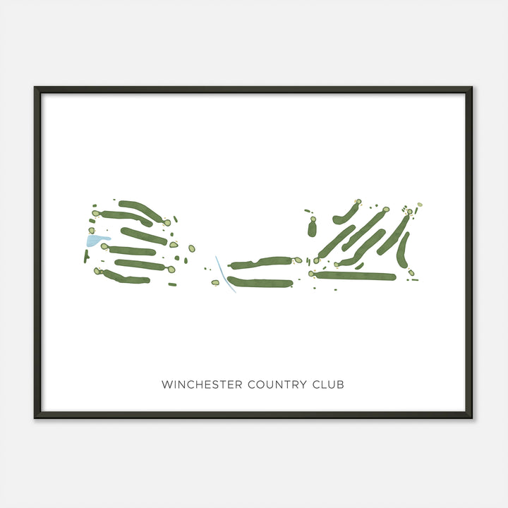 Print of Winchester Country Club Modern Map