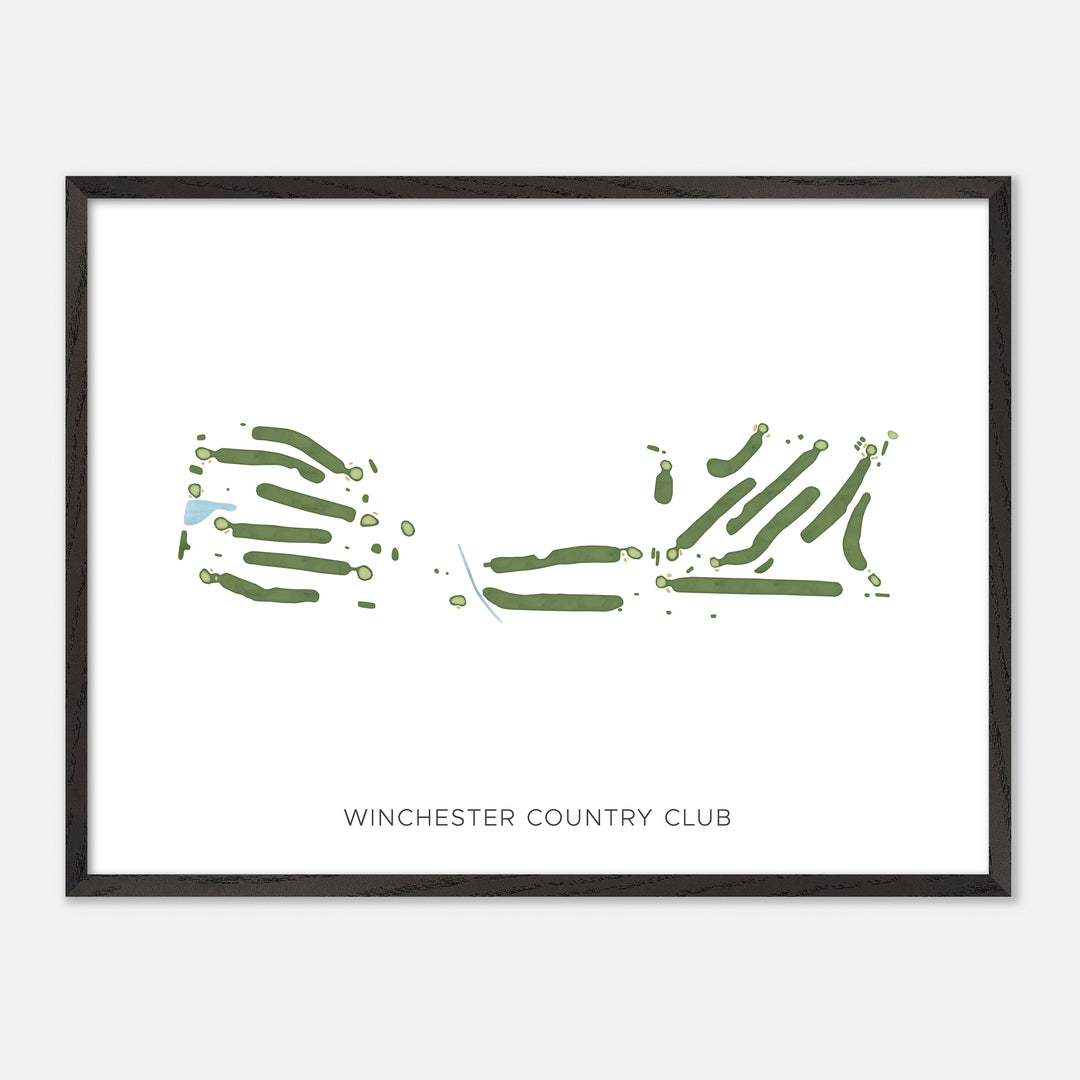 Print of Winchester Country Club Modern Map