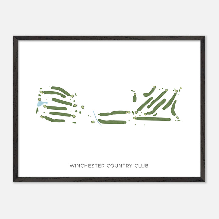 Print of Winchester Country Club Modern Map