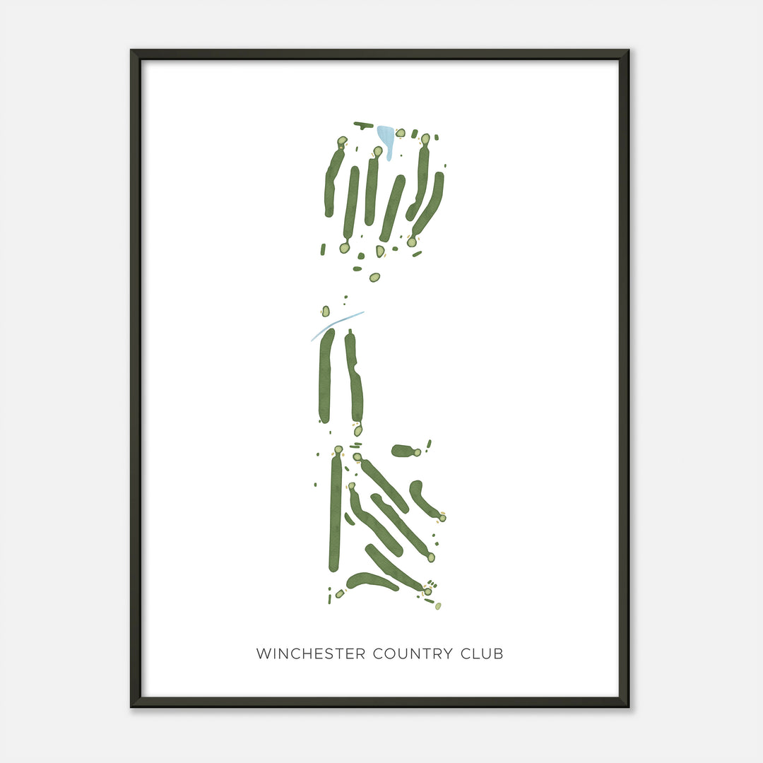 Print of Winchester Country Club Modern Map