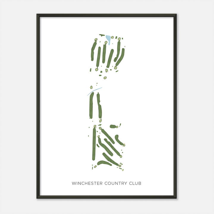 Print of Winchester Country Club Modern Map