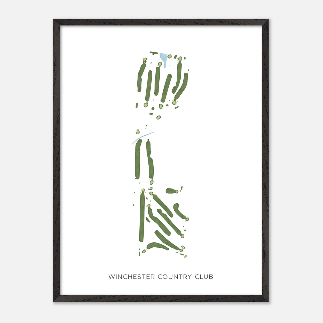 Print of Winchester Country Club Modern Map