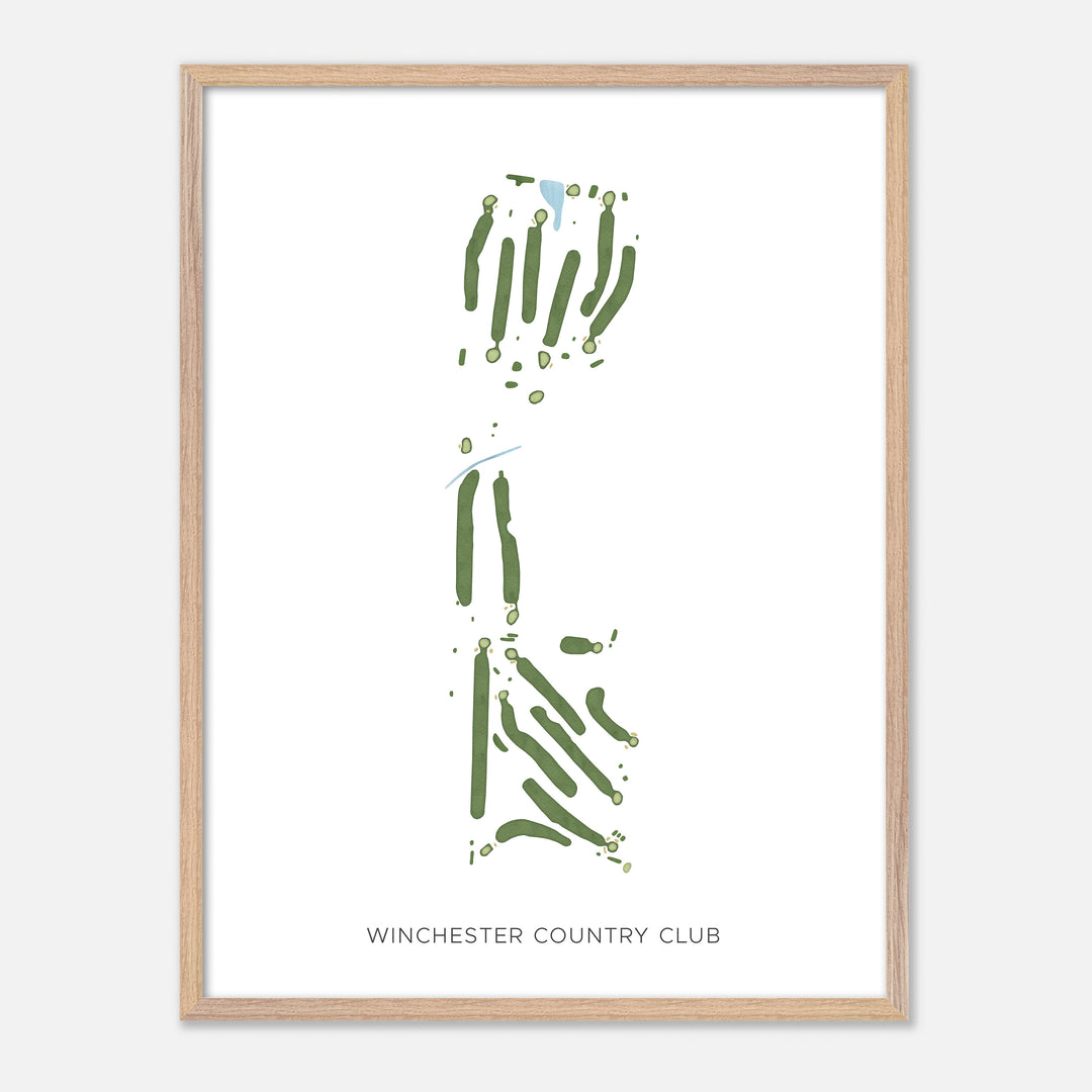 Print of Winchester Country Club Modern Map
