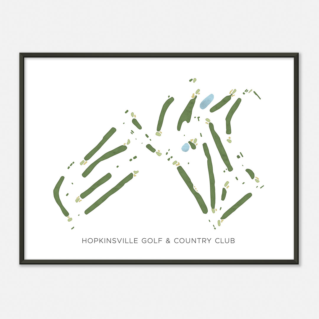 Print of Hopkinsville Golf & Country Club Modern Map