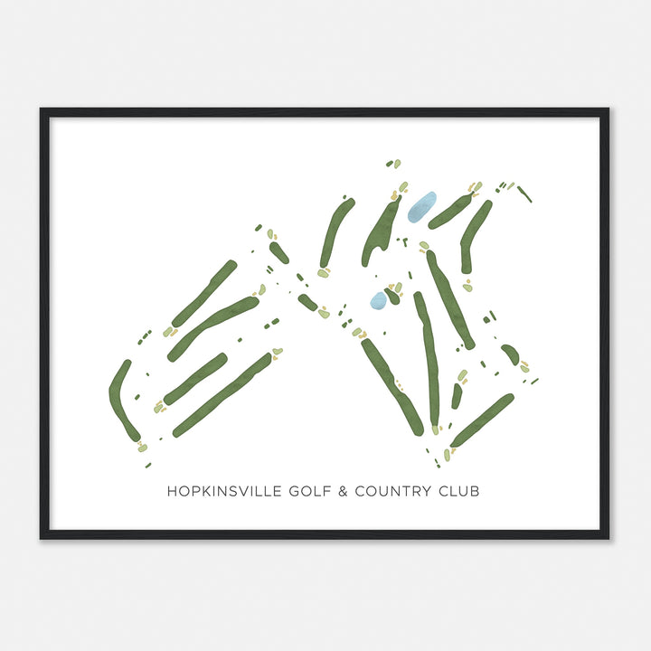 Print of Hopkinsville Golf & Country Club Modern Map