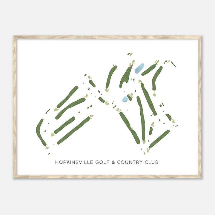 Print of Hopkinsville Golf & Country Club Modern Map