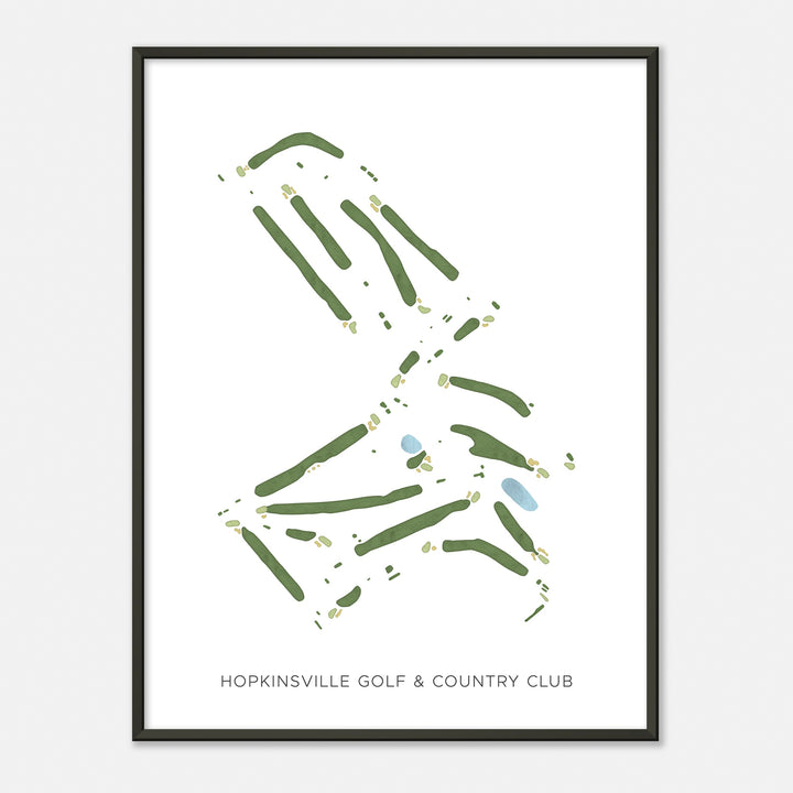 Print of Hopkinsville Golf & Country Club Modern Map