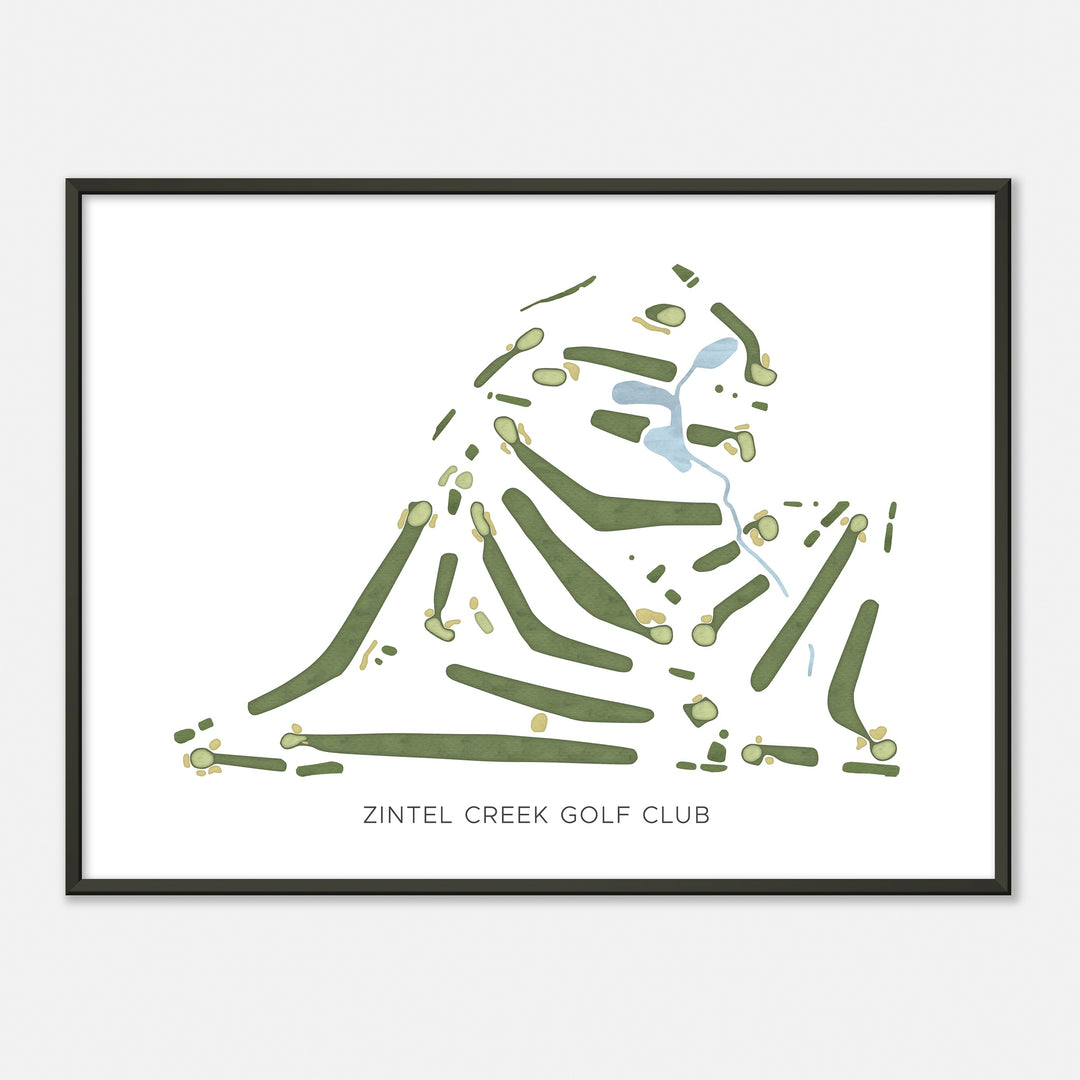 Print of Zintel Creek Golf Club Modern Map