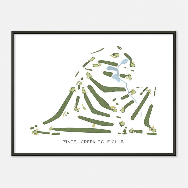 Print of Zintel Creek Golf Club Modern Map