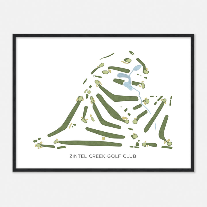 Print of Zintel Creek Golf Club Modern Map