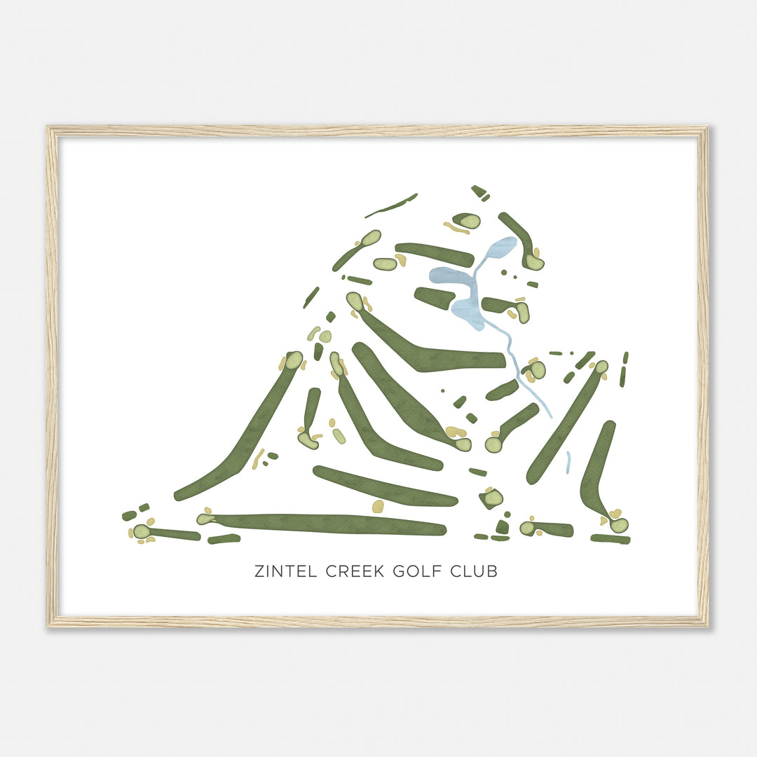 Print of Zintel Creek Golf Club Modern Map