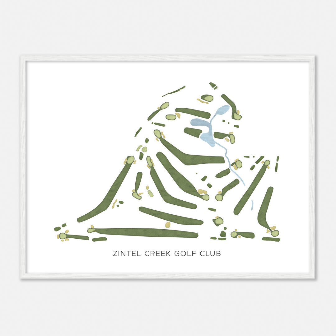 Print of Zintel Creek Golf Club Modern Map