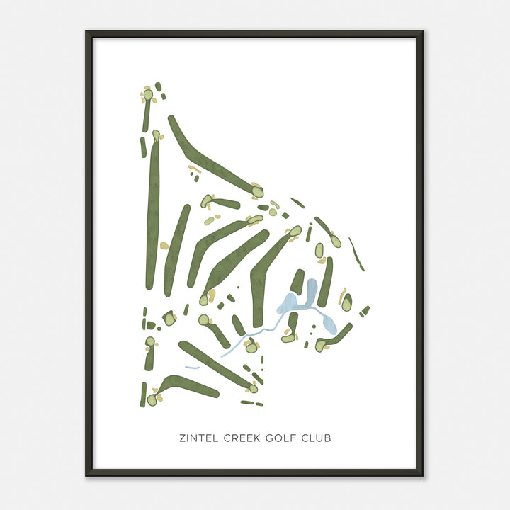 Print of Zintel Creek Golf Club Modern Map