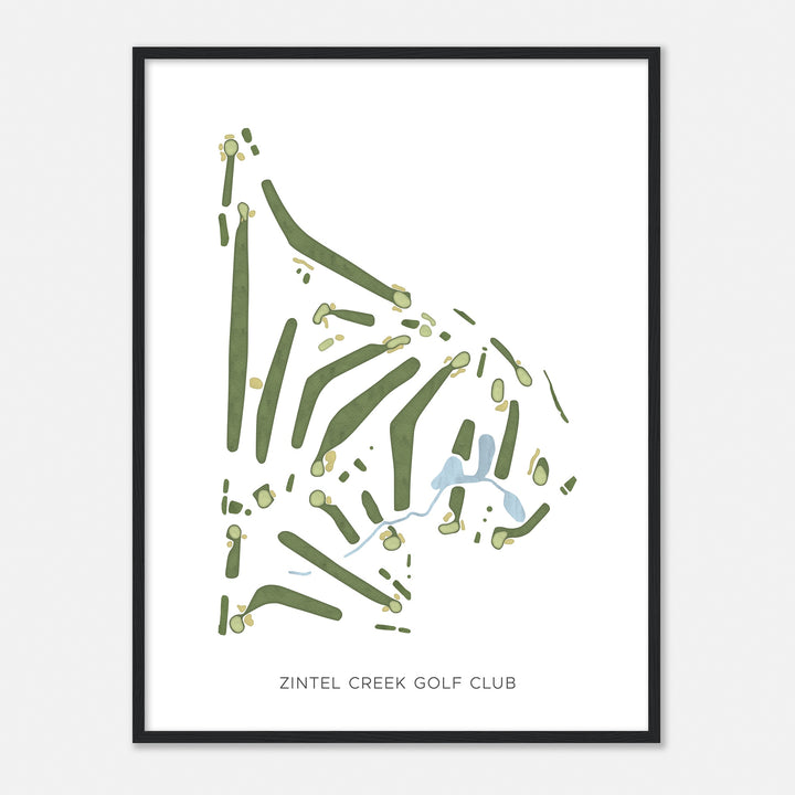 Print of Zintel Creek Golf Club Modern Map