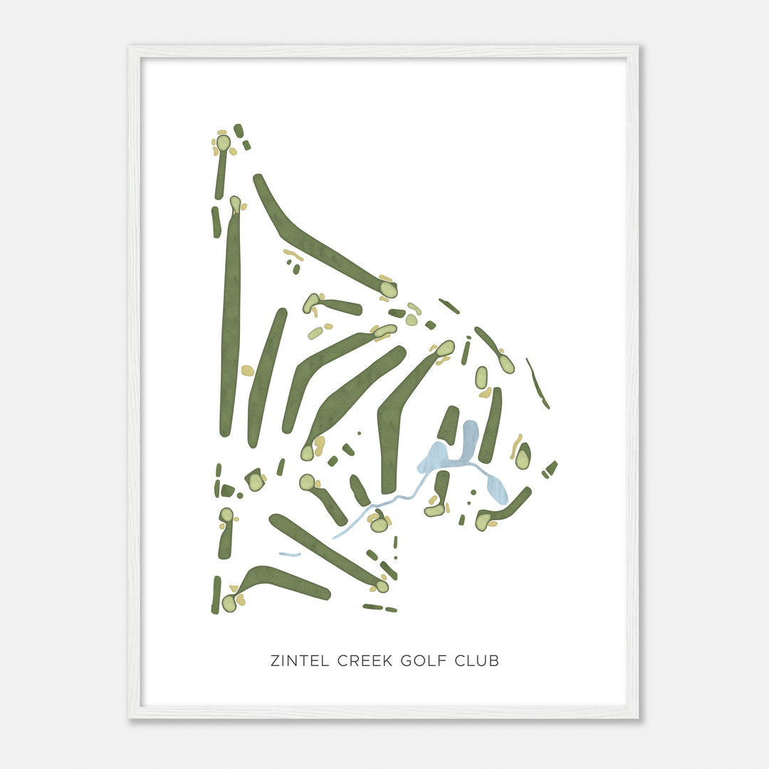 Print of Zintel Creek Golf Club Modern Map