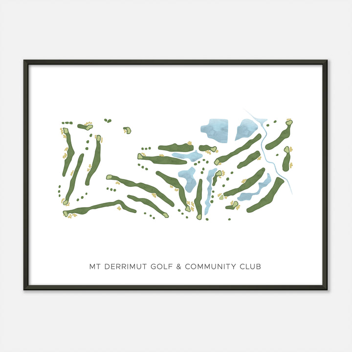 Print of Mt Derrimut Golf & Community Club Modern Map