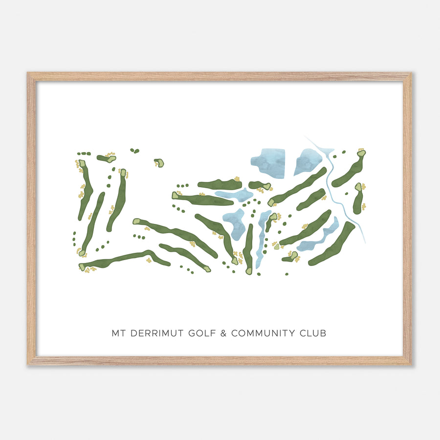 Print of Mt Derrimut Golf & Community Club Modern Map