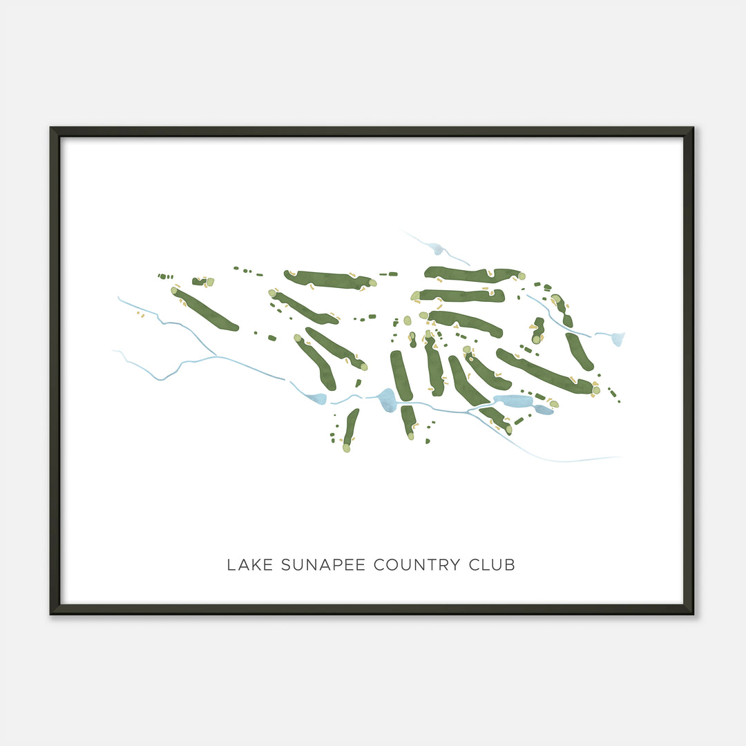 Print of Lake Sunapee Country Club Modern Map