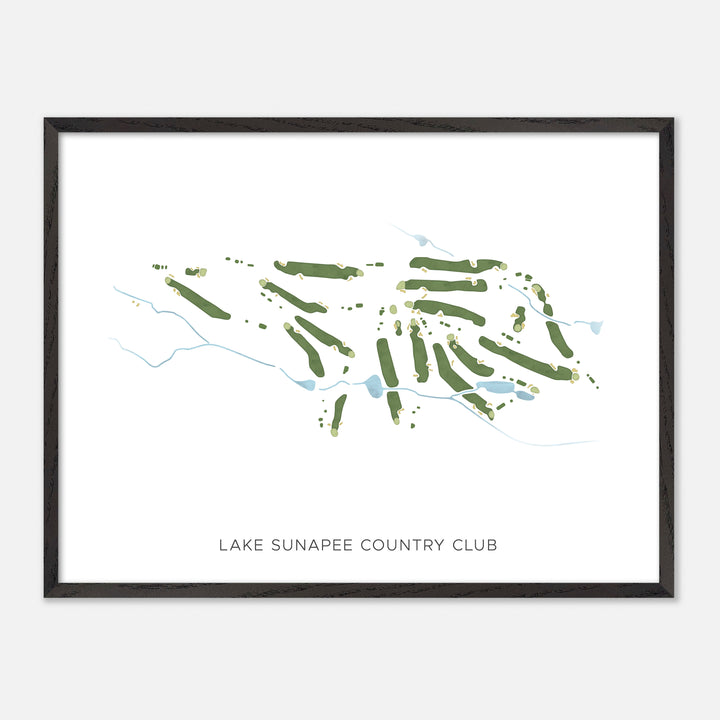 Print of Lake Sunapee Country Club Modern Map