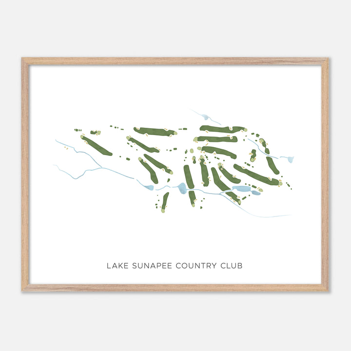 Print of Lake Sunapee Country Club Modern Map