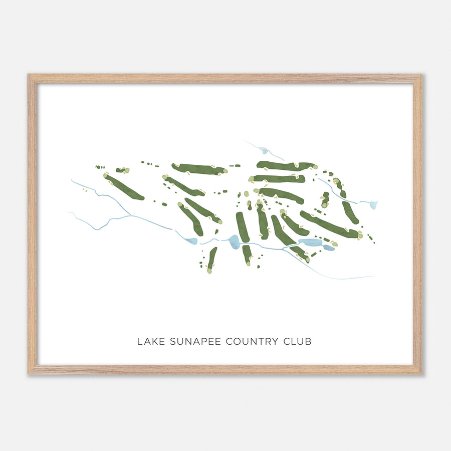 Print of Lake Sunapee Country Club Modern Map