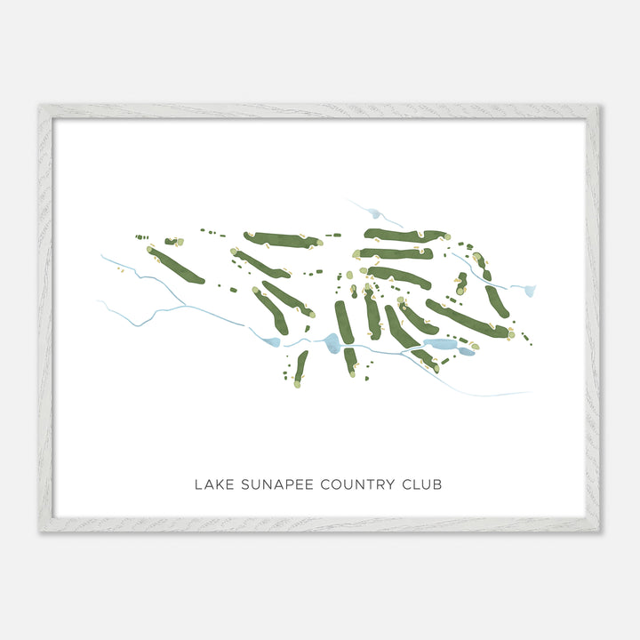Print of Lake Sunapee Country Club Modern Map