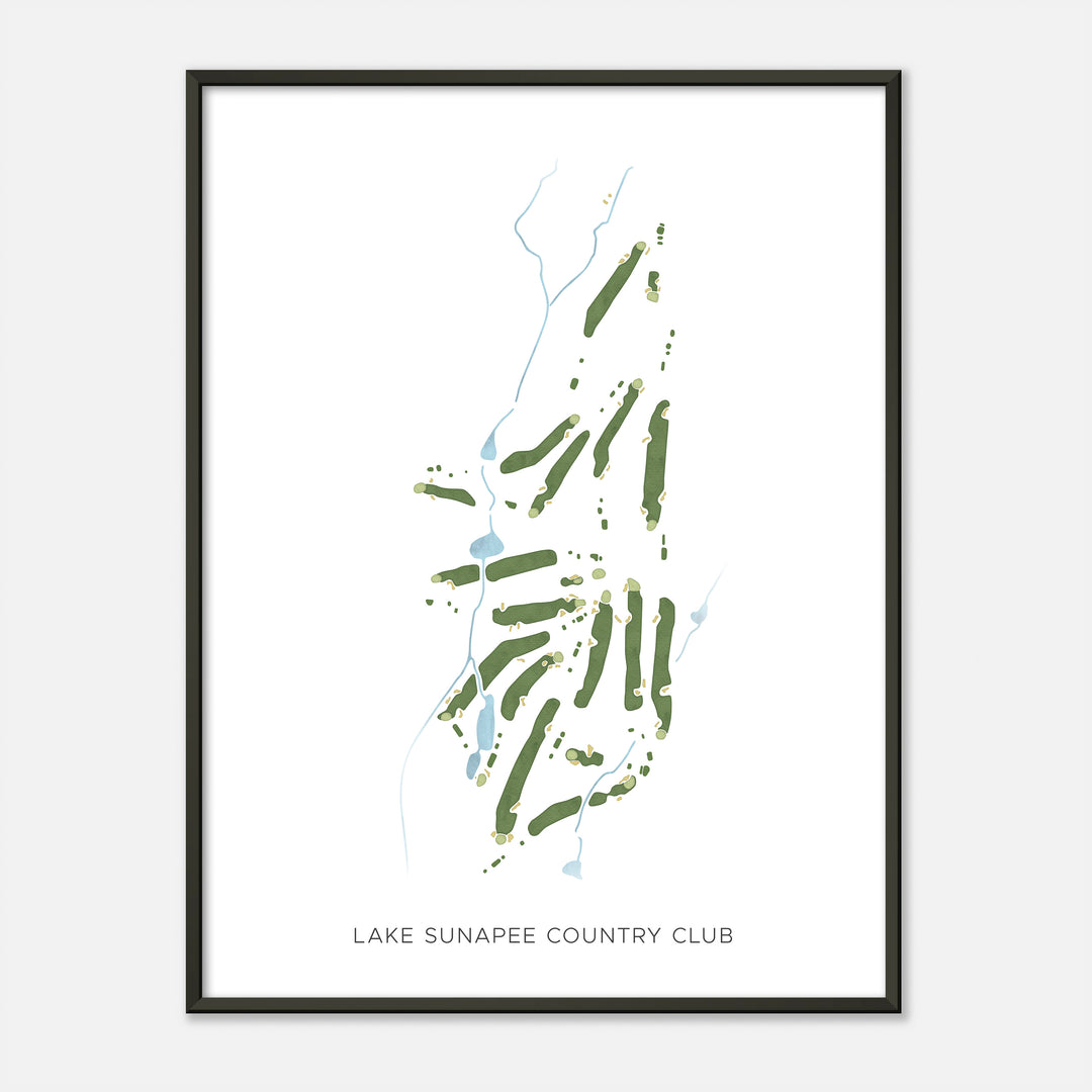 Print of Lake Sunapee Country Club Modern Map