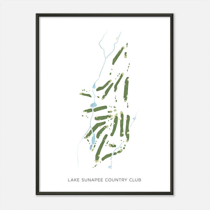 Print of Lake Sunapee Country Club Modern Map
