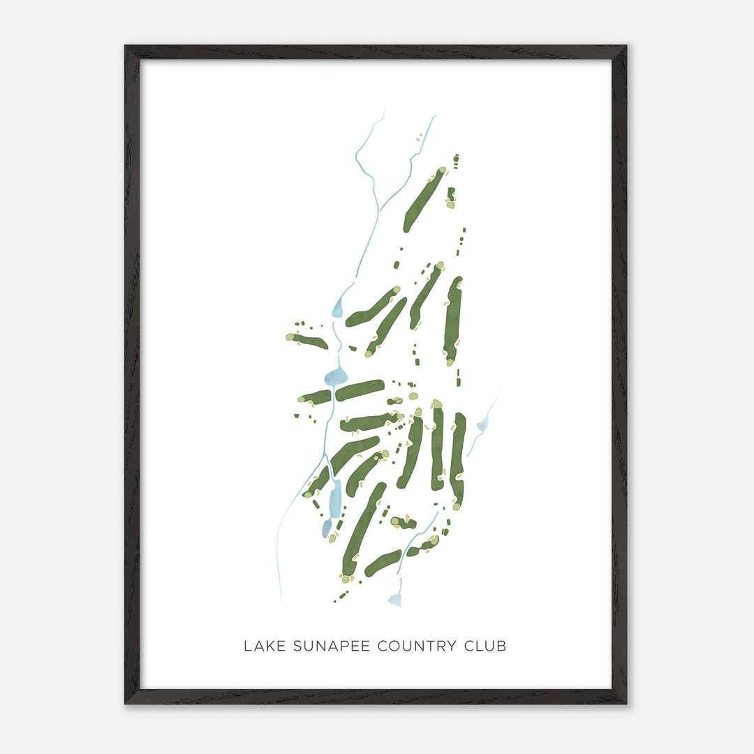 Print of Lake Sunapee Country Club Modern Map