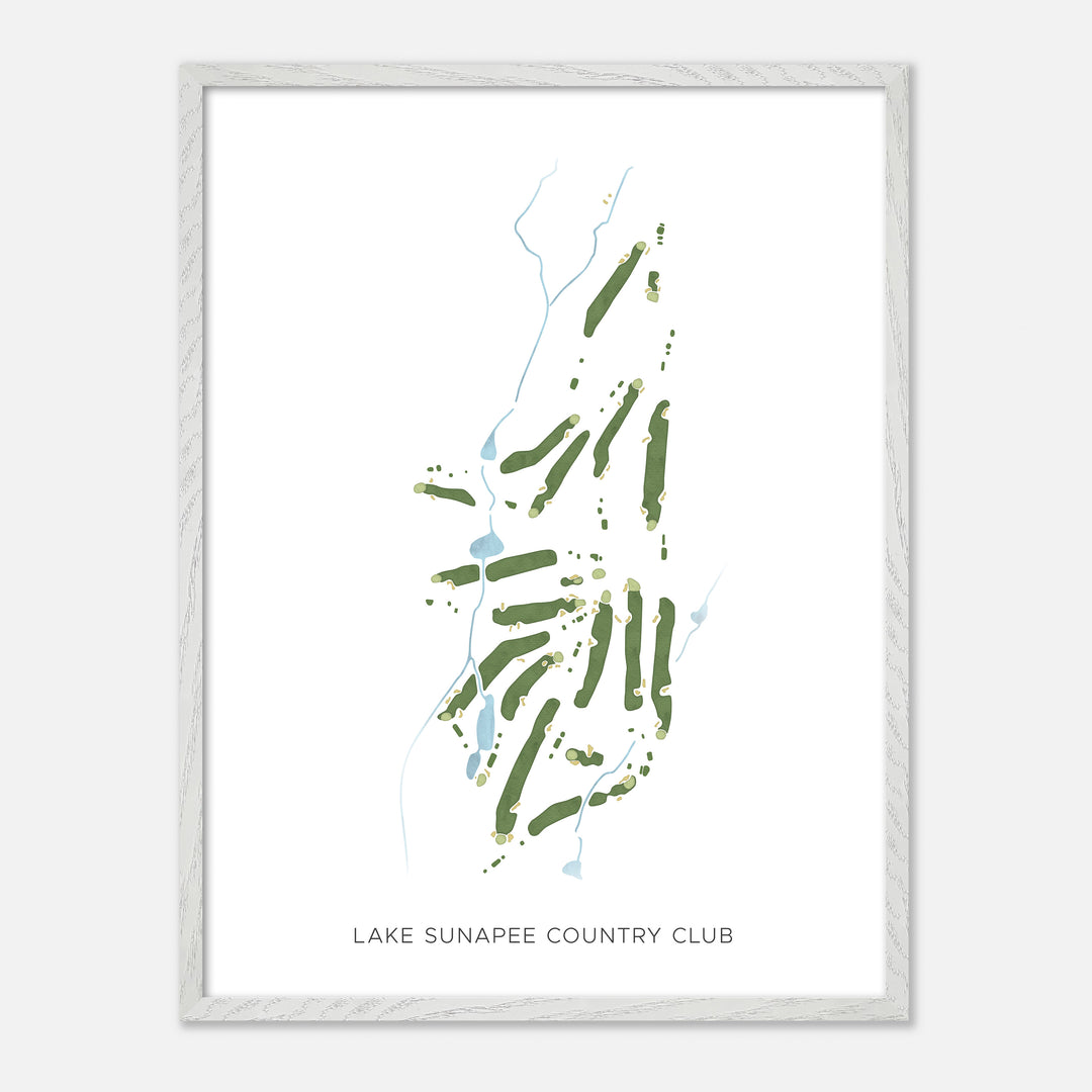 Print of Lake Sunapee Country Club Modern Map