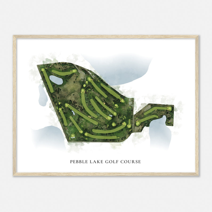 Print of Pebble Lake Golf Course Classic Map