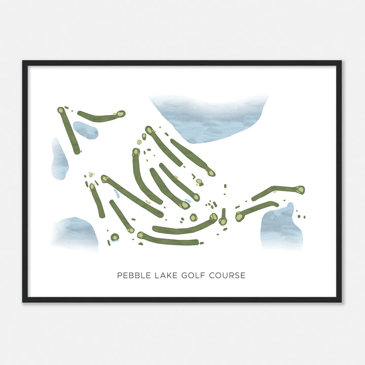 Print of Pebble Lake Golf Course Modern Map