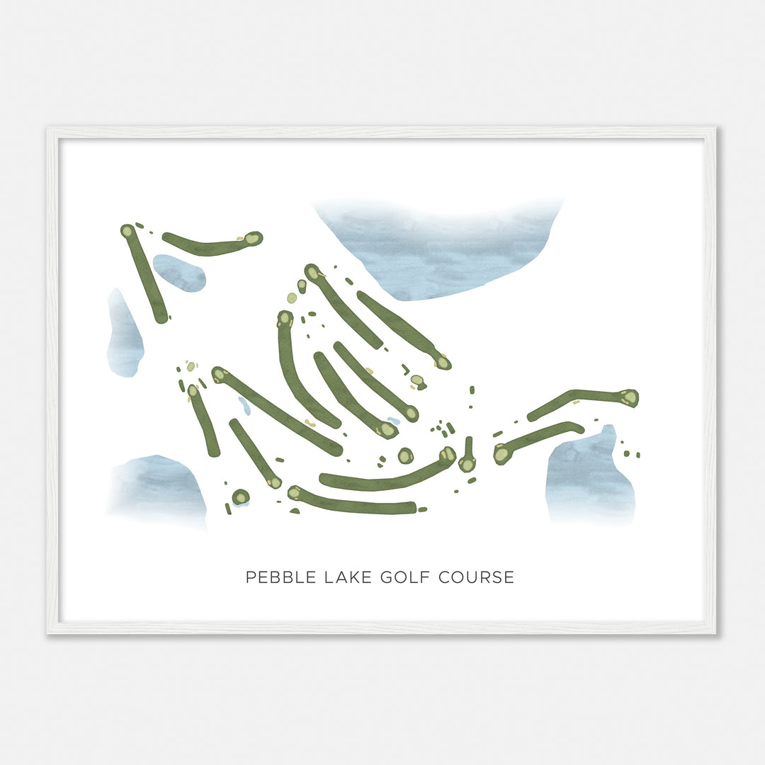 Print of Pebble Lake Golf Course Modern Map