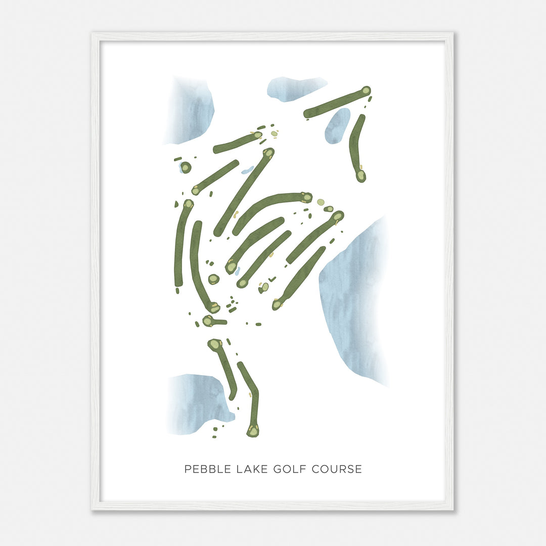 Print of Pebble Lake Golf Course Modern Map