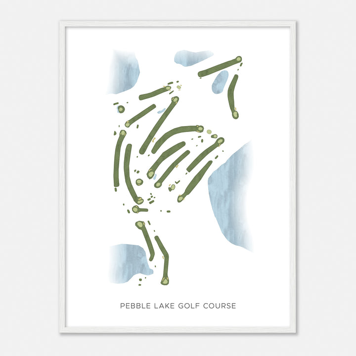 Print of Pebble Lake Golf Course Modern Map