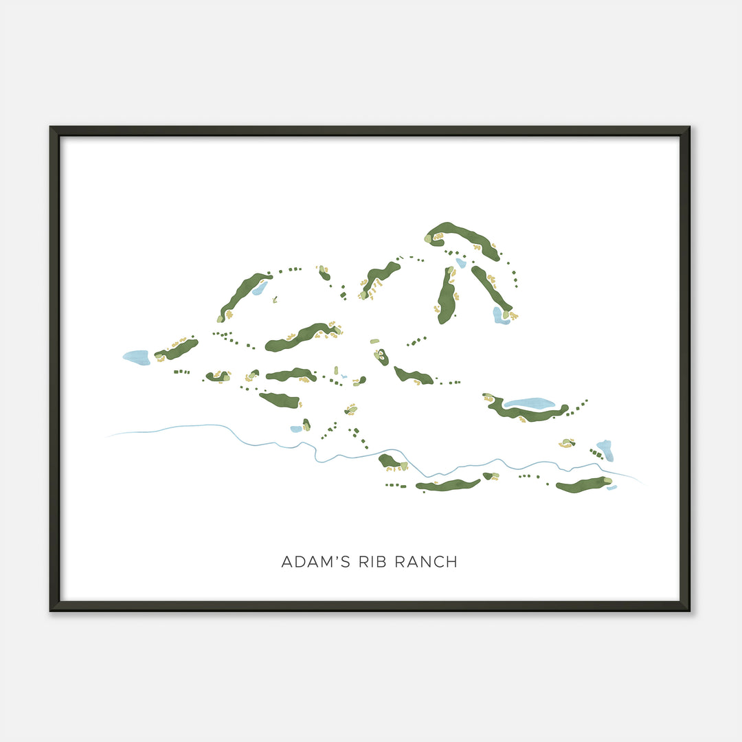 Print of Adam'S Rib Ranch Modern Map