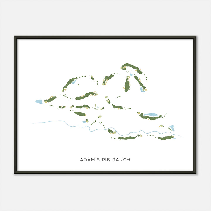 Print of Adam'S Rib Ranch Modern Map