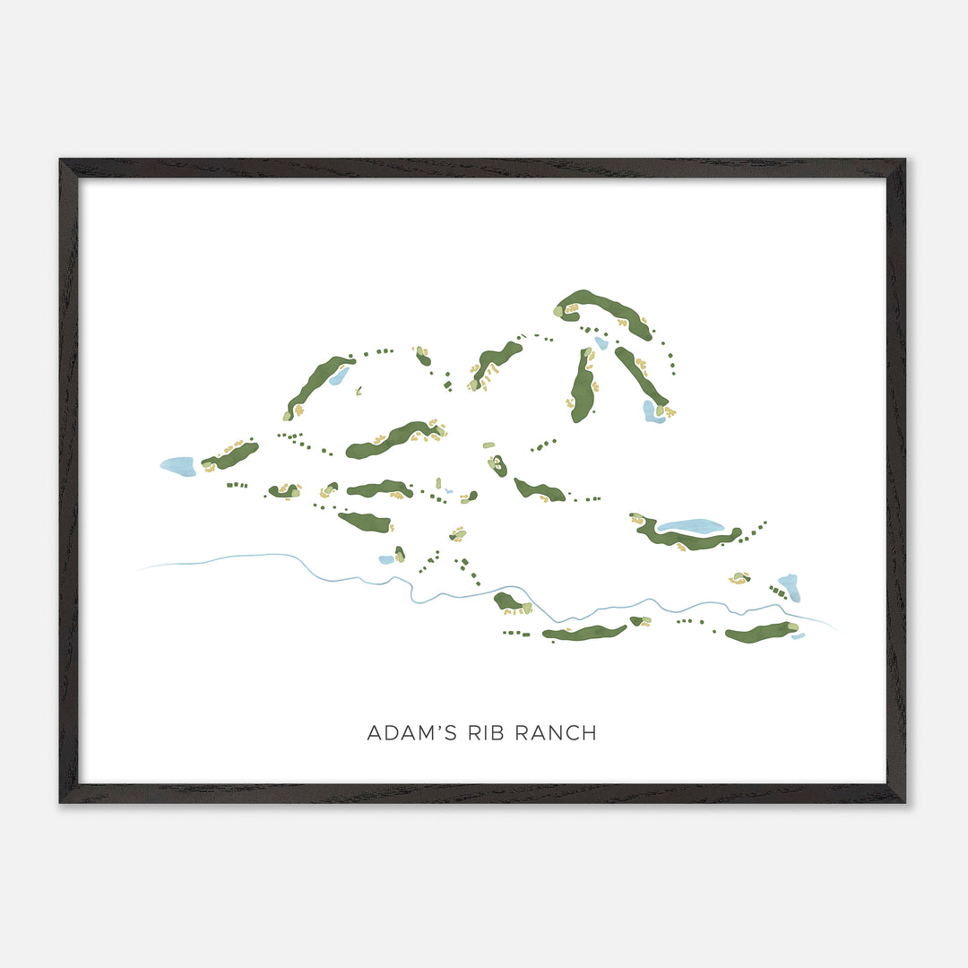 Print of Adam'S Rib Ranch Modern Map