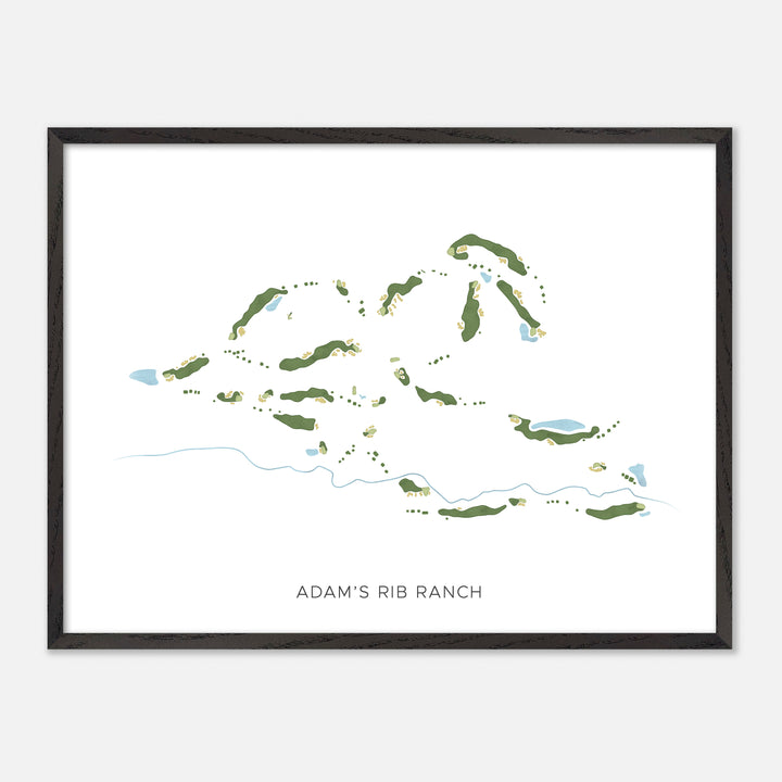 Print of Adam'S Rib Ranch Modern Map